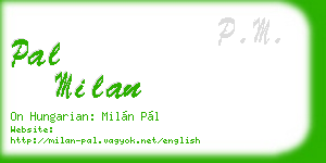 pal milan business card
